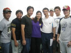 Department chair is pictured with the department's star pro-baseball players